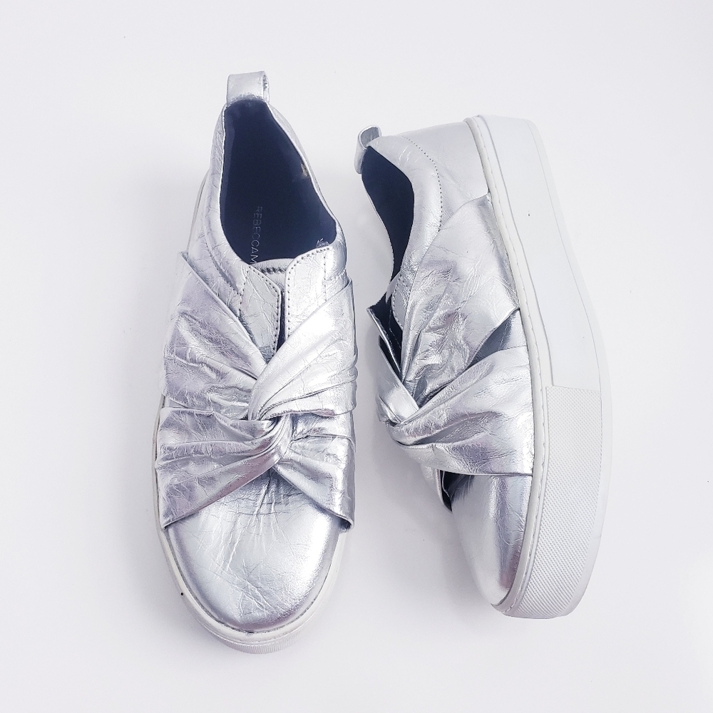 Rebecca Minkoff Silver Platform Knot Detailed Shoes